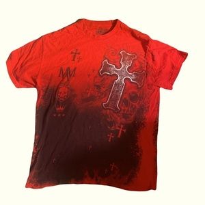 MMA Elite Y2K Red Mall Goth T Shirt